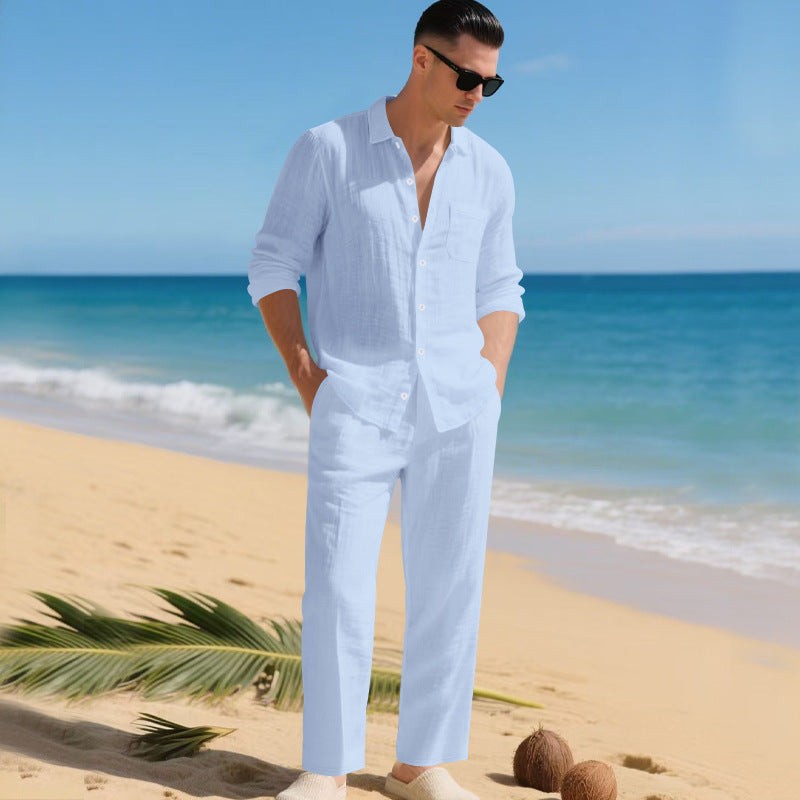 Sommer Set Herren | Leinenhemd & Hose im Set