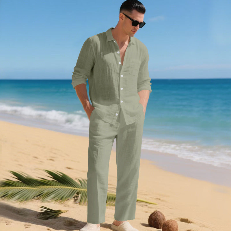 Sommer Set Herren | Leinenhemd & Hose im Set