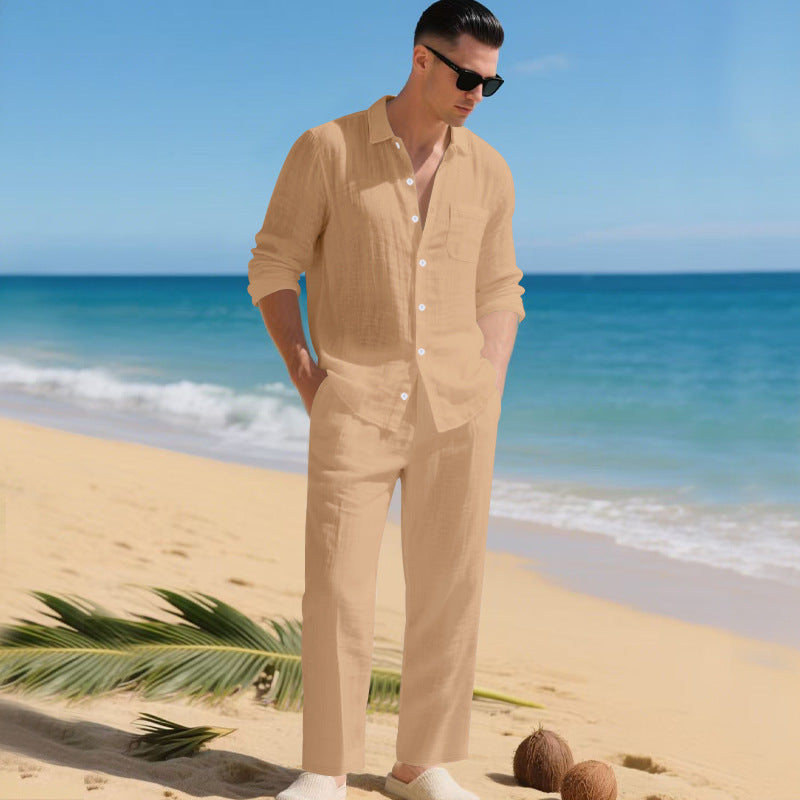 Sommer Set Herren | Leinenhemd & Hose im Set