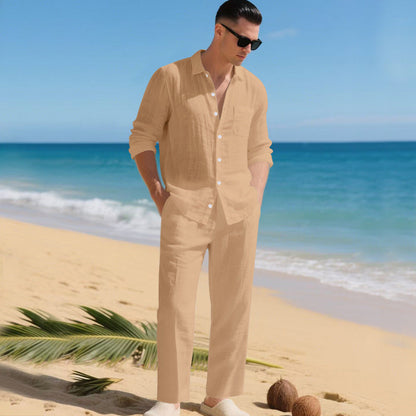 Sommer Set Herren | Leinenhemd & Hose im Set