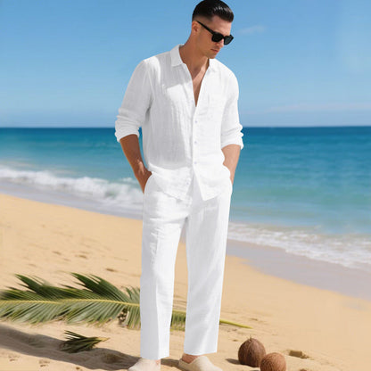 Sommer Set Herren | Leinenhemd & Hose im Set