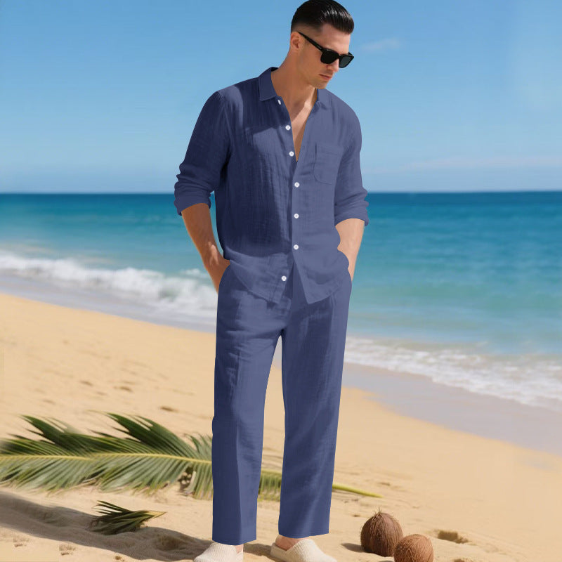 Sommer Set Herren | Leinenhemd & Hose im Set