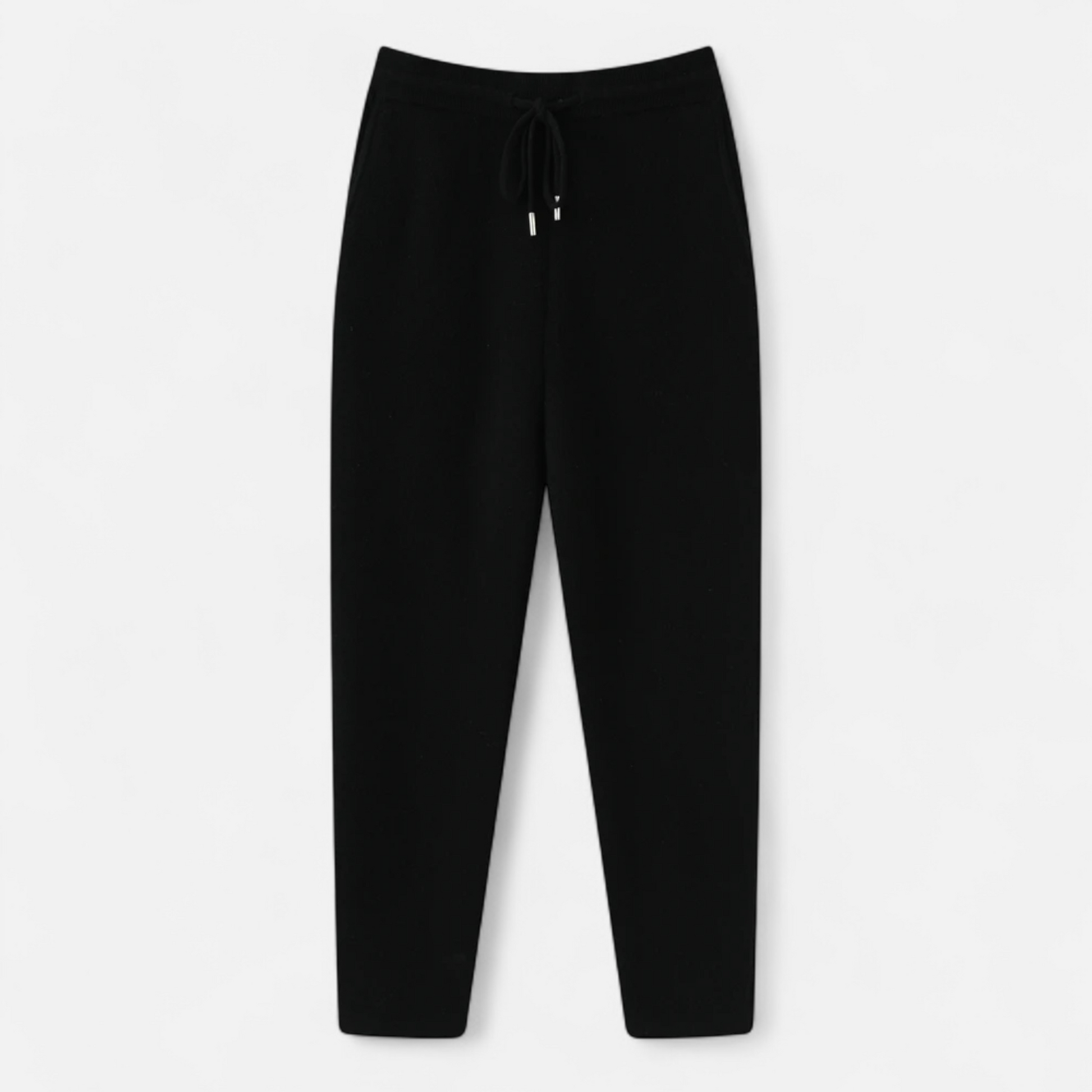 Herrenhose, hochgeschnitten, schmal zulaufend, Strick | Volle Länge