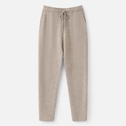 Herrenhose, hochgeschnitten, schmal zulaufend, Strick | Volle Länge