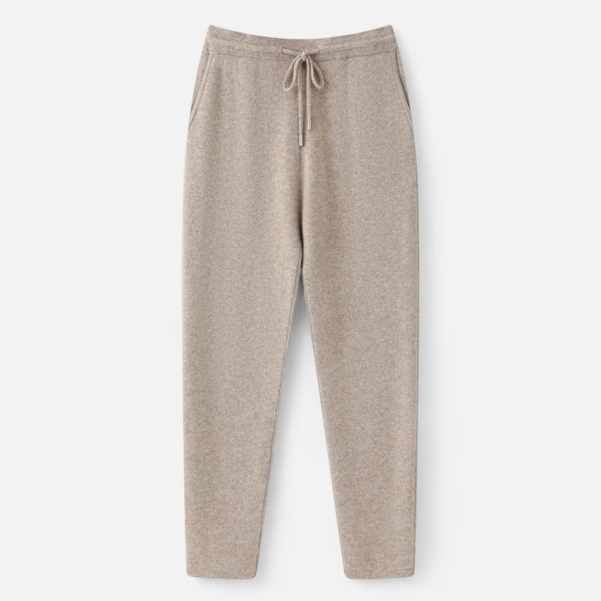 Herrenhose, hochgeschnitten, schmal zulaufend, Strick | Volle Länge
