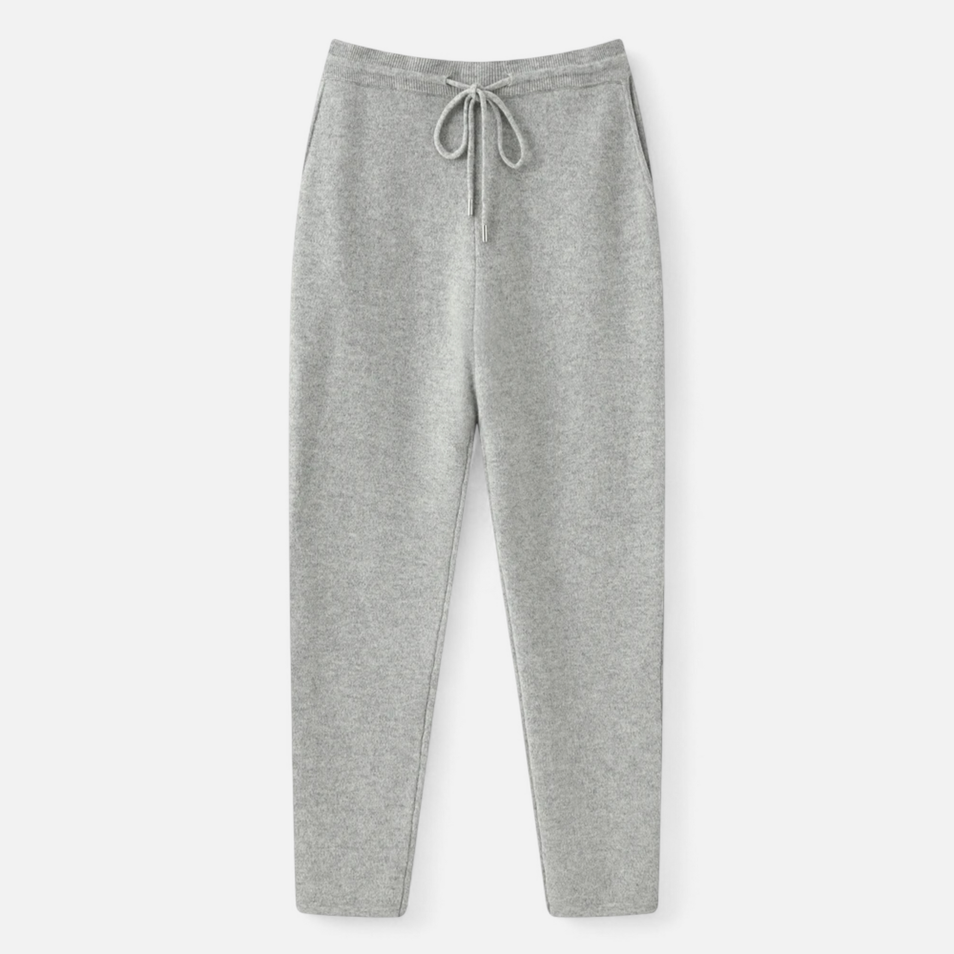 Herrenhose, hochgeschnitten, schmal zulaufend, Strick | Volle Länge