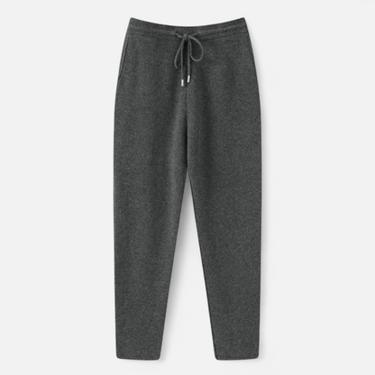 Herrenhose, hochgeschnitten, schmal zulaufend, Strick | Volle Länge