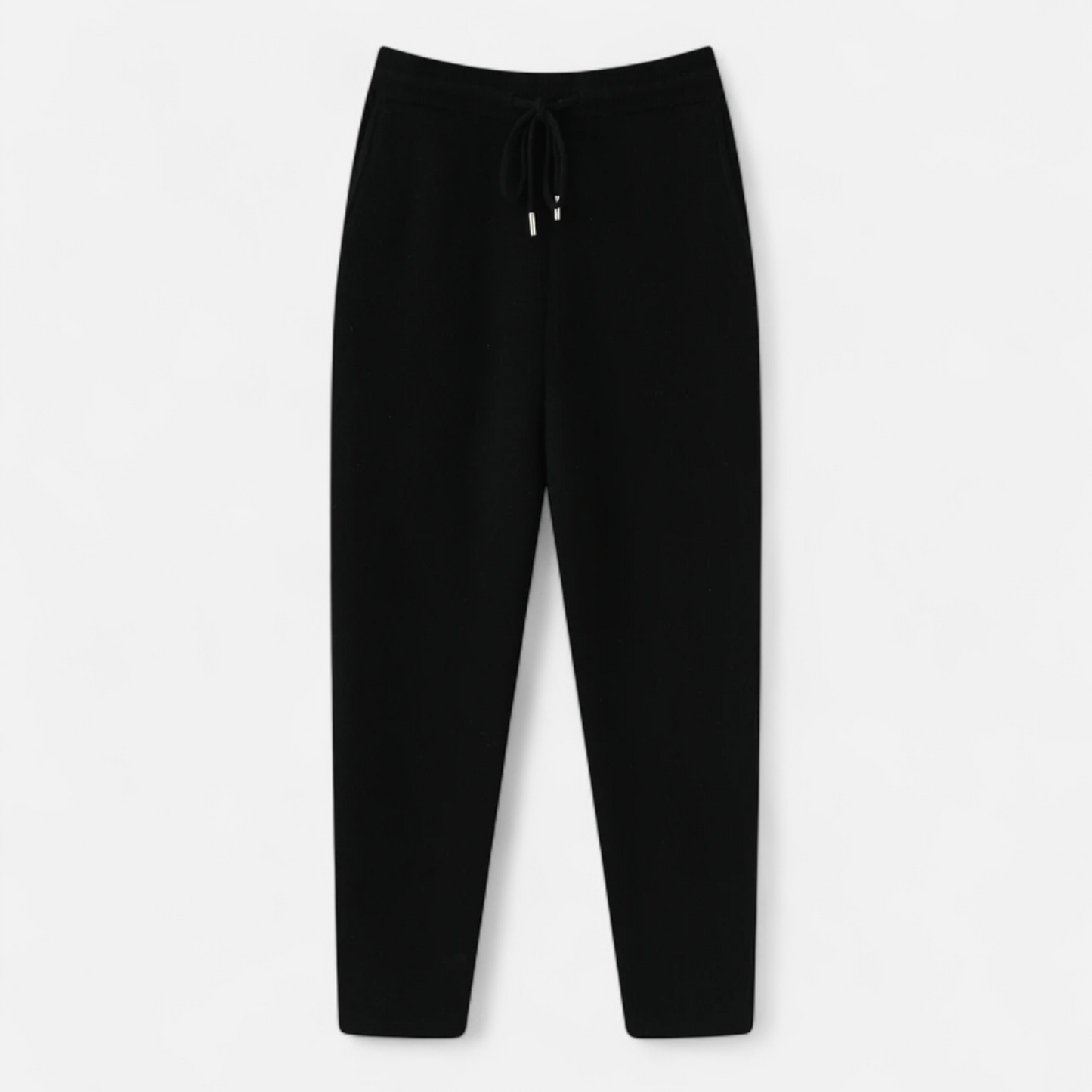 Herrenhose, hochgeschnitten, schmal zulaufend, Strick | Volle Länge