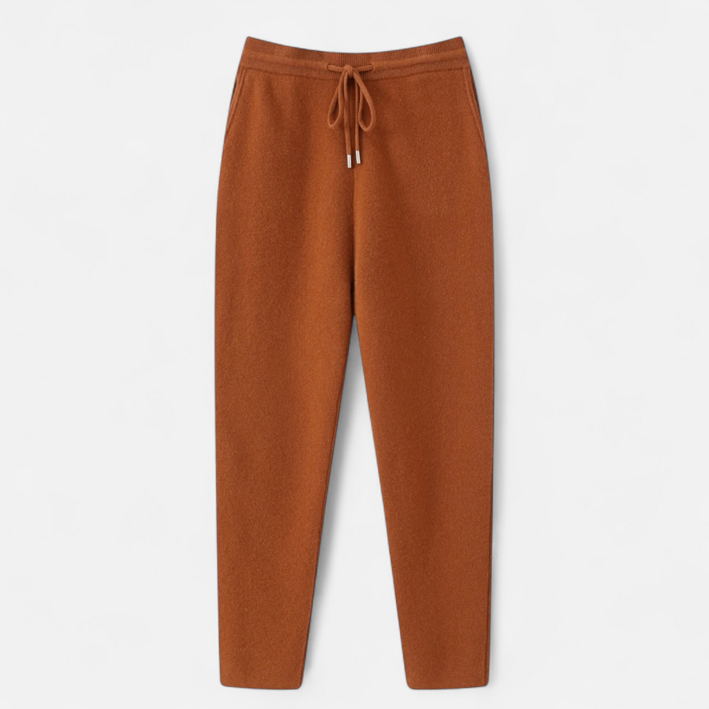Herrenhose, hochgeschnitten, schmal zulaufend, Strick | Volle Länge