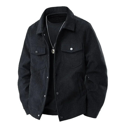 Herrenjacke | Casual Fit, Corduroy Textur Übergangsjacke