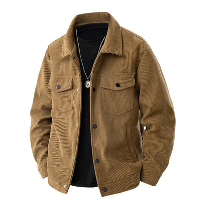 Herrenjacke | Casual Fit, Corduroy Textur Übergangsjacke