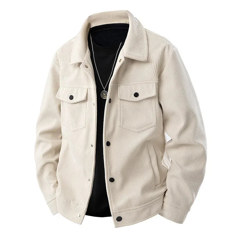 Herrenjacke | Casual Fit, Corduroy Textur Übergangsjacke