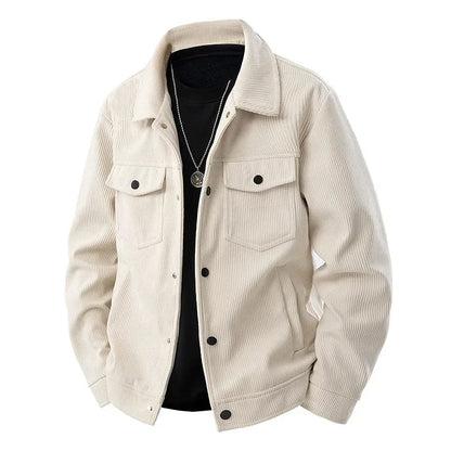 Herrenjacke | Casual Fit, Corduroy Textur Übergangsjacke