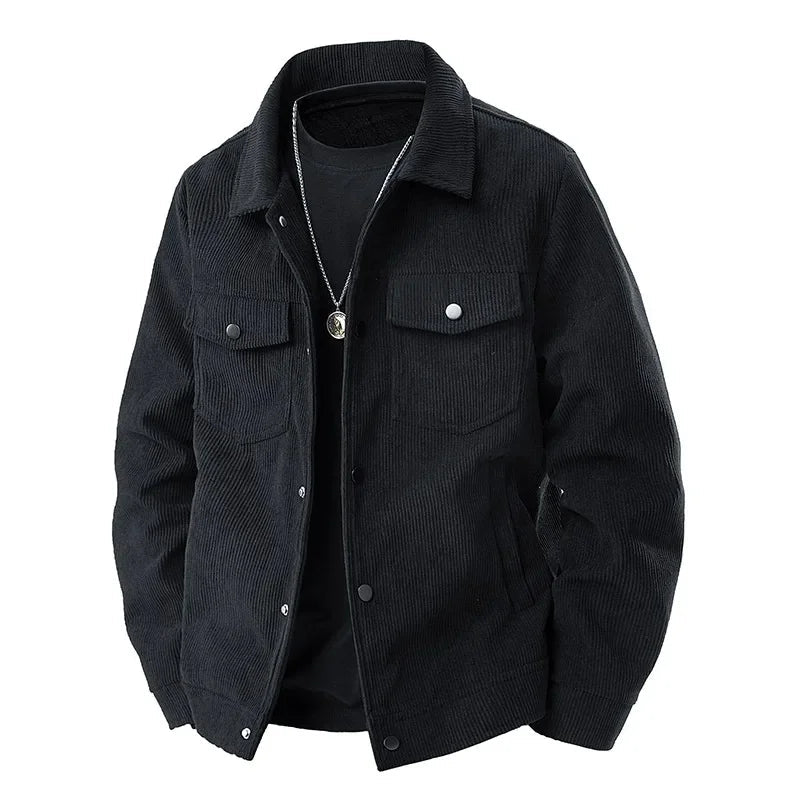Herrenjacke | Casual Fit, Corduroy Textur Übergangsjacke