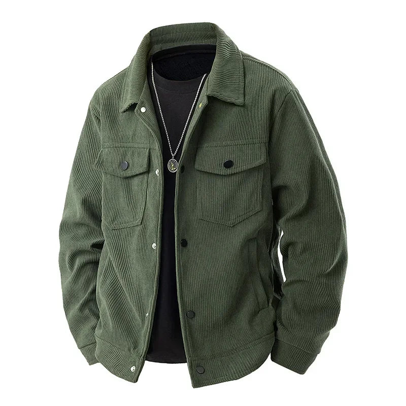 Herrenjacke | Casual Fit, Corduroy Textur Übergangsjacke