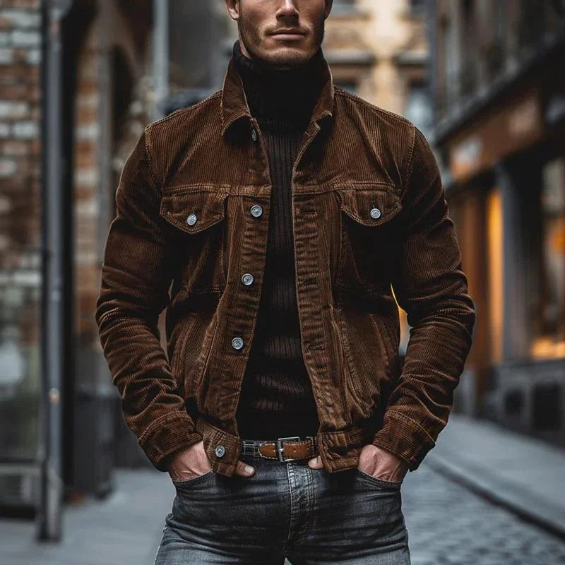 Vintage Herrenjacke | Relaxed Fit mit langen Ärmeln
