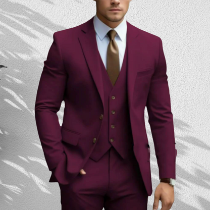 Hochwertiger Dreiteiler – Slim Fit Anzug für Herren zur Hochzeit
