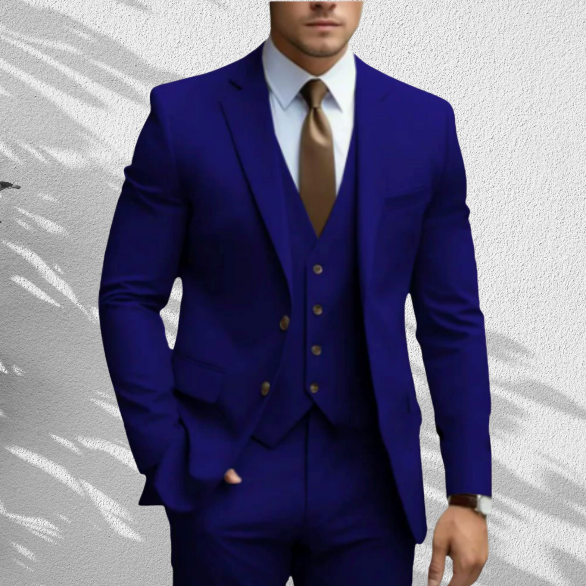 Hochwertiger Dreiteiler – Slim Fit Anzug für Herren zur Hochzeit