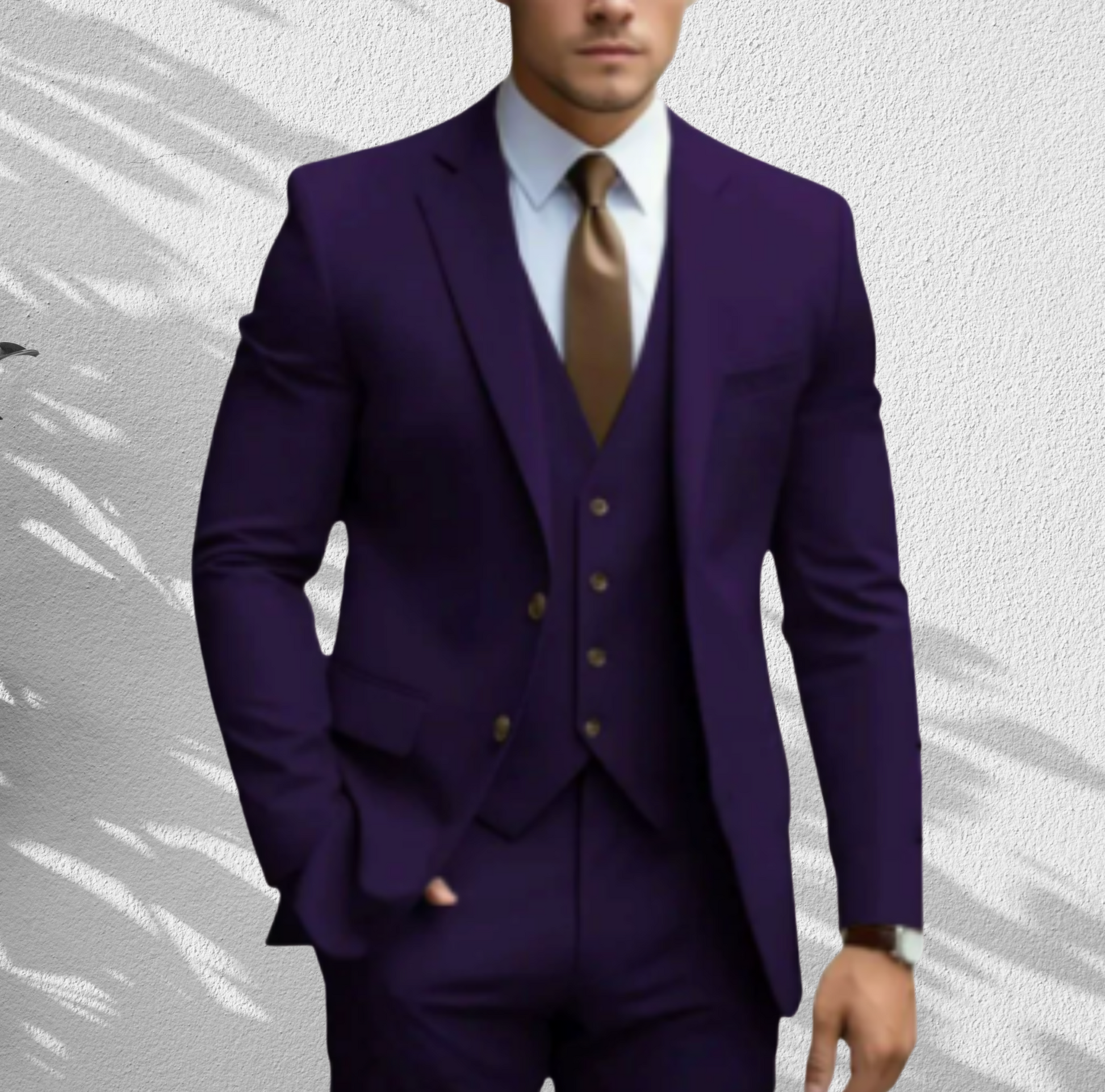 Hochwertiger Dreiteiler – Slim Fit Anzug für Herren zur Hochzeit