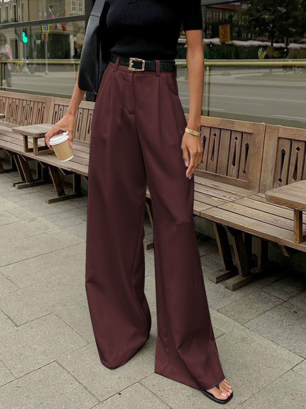 Hose Damen | Hohe Taille & Weiter Schnitt