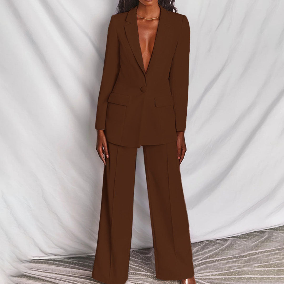 Hosenanzug Damen | Blazer & Weite Hose