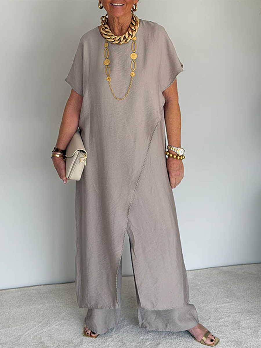 Iasmim - Bequemes Asymmetrisches Locker Sitzendes Kleid 0