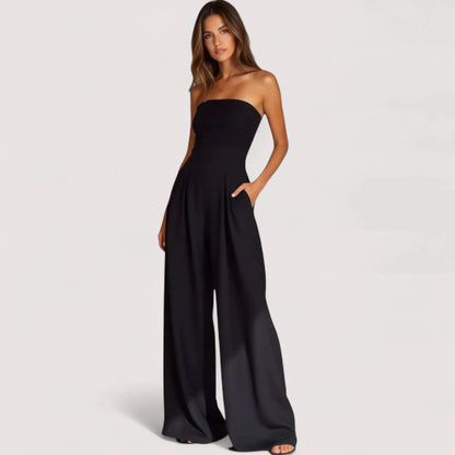 Sommer Jumpsuit Damen | Trägerlos & Elegantes Weites Bein