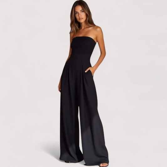 Sommer Jumpsuit Damen | Trägerlos & Elegantes Weites Bein
