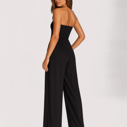 Sommer Jumpsuit Damen | Trägerlos & Elegantes Weites Bein