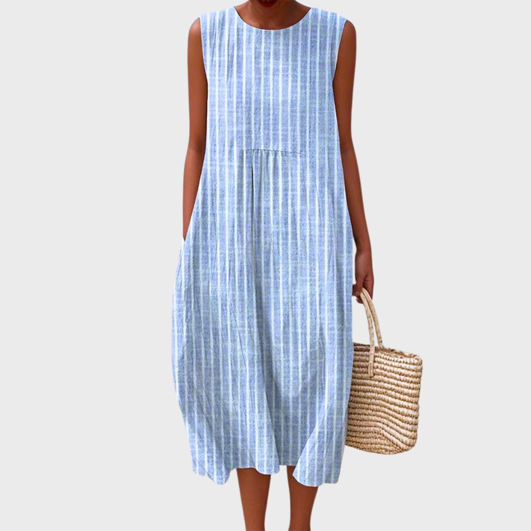 Sommerkleid Damen | Ärmellos & Luftig mit Karomuster