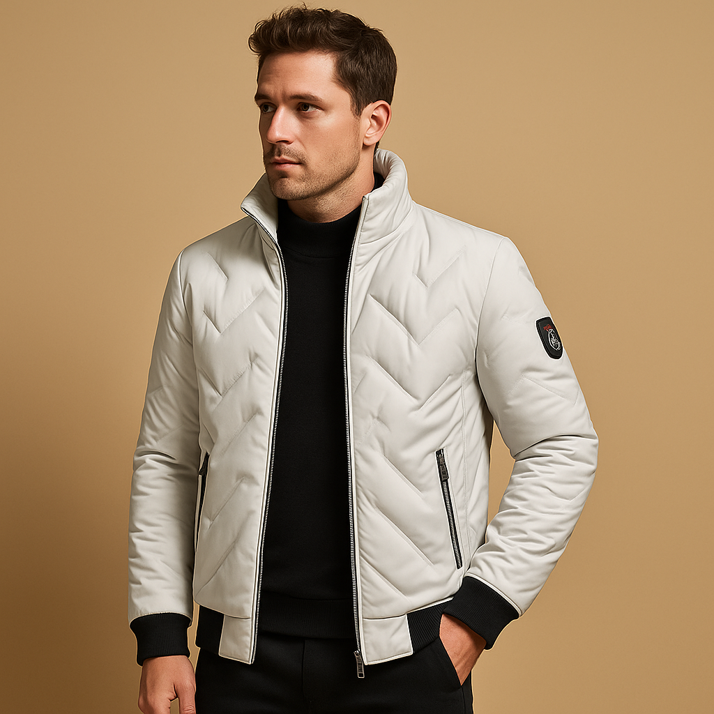 Isolierte, winddichte Herren-Daunenjacke | Winter