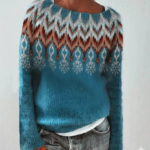 Weihnachtspullover Damen | Nordisches Muster & Lockere Passform 6