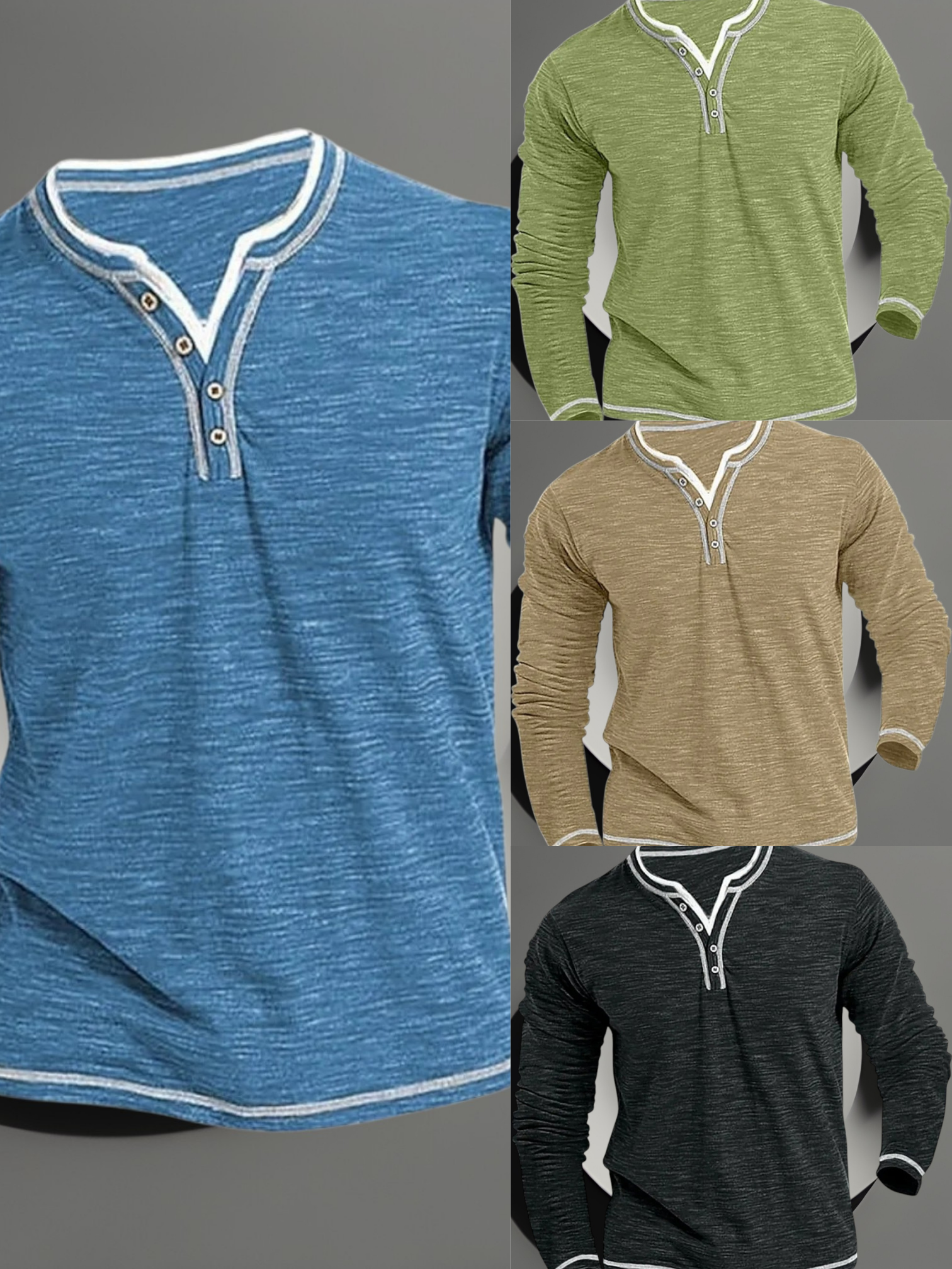 Jörg | Herren Langarmshirt mit V-Ausschnitt aus atmungsaktivem Material für den Frühling