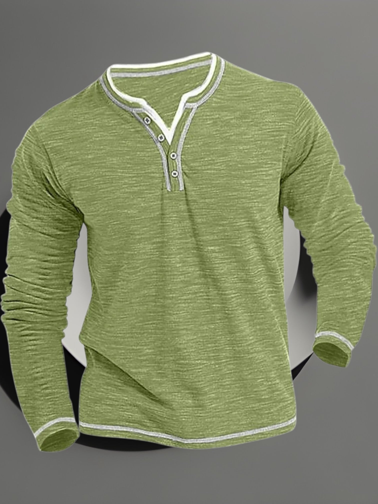 Jörg | Herren Langarmshirt mit V-Ausschnitt aus atmungsaktivem Material für den Frühling