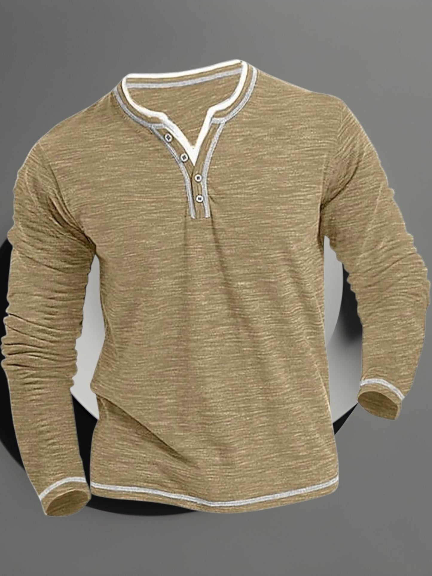 Jörg | Herren Langarmshirt mit V-Ausschnitt aus atmungsaktivem Material für den Frühling