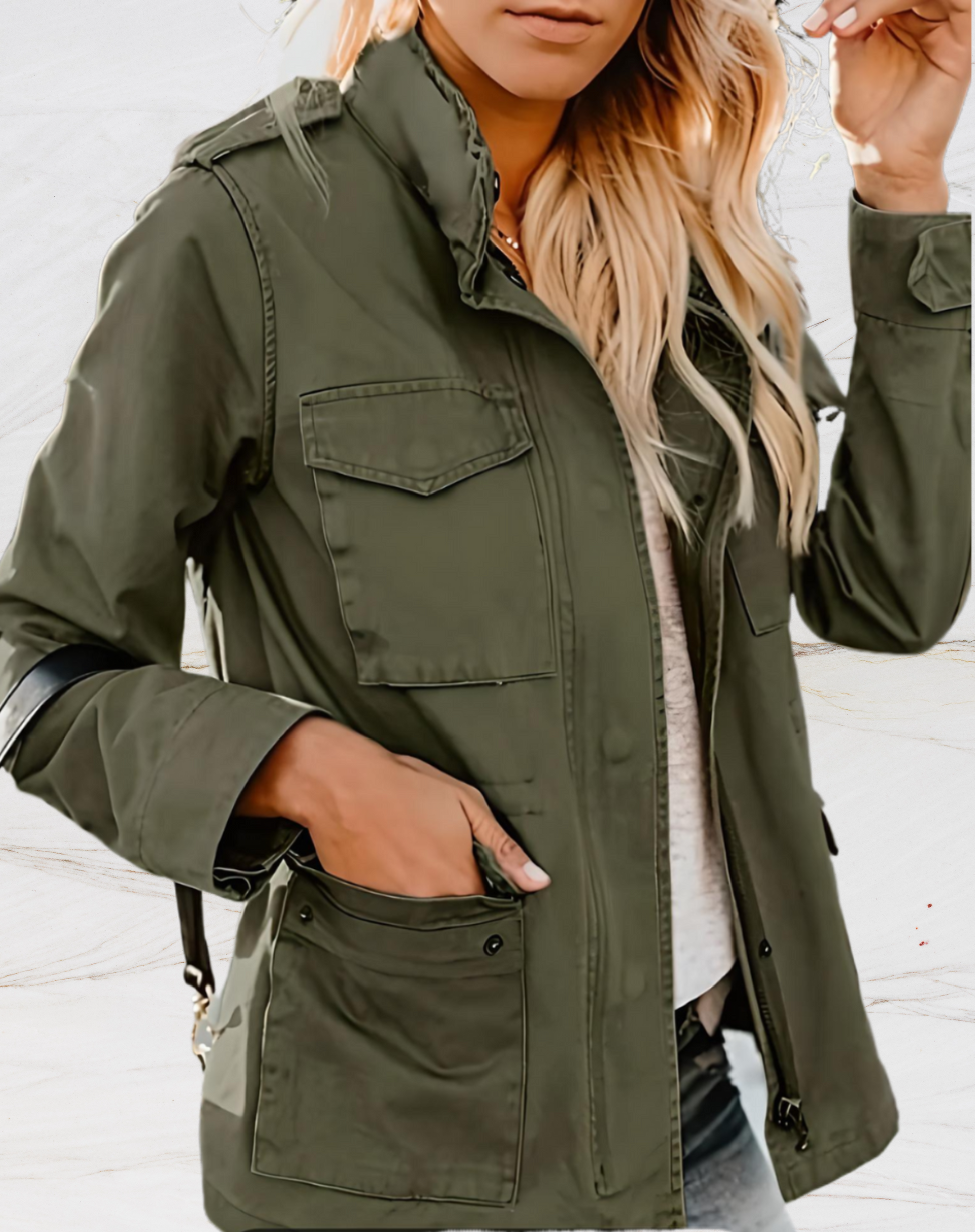Jacke Damen | Leichte Übergangsjacke mit Stehkragen
