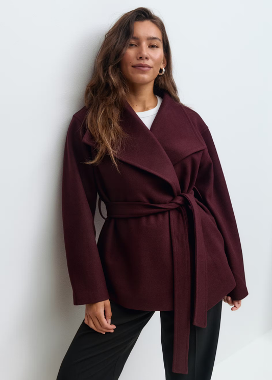 Jacke Damen | Schalkragen & Bindegürtel
