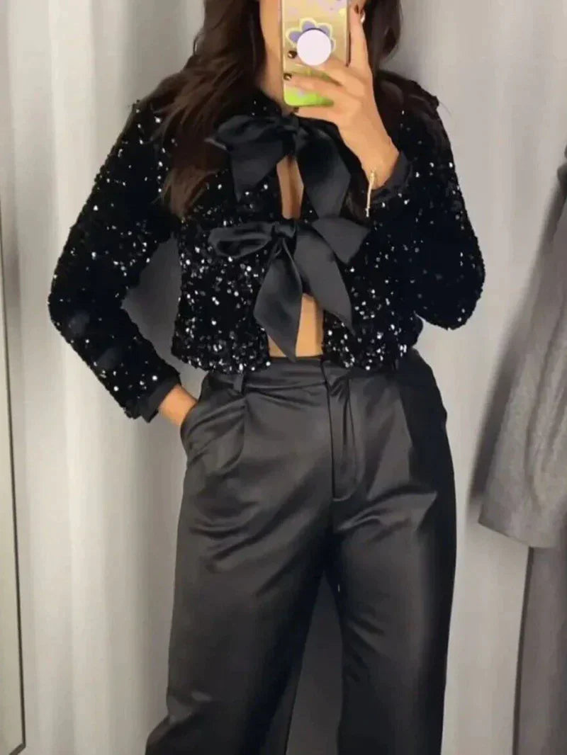 Jacke Damen | Schleifen-Detail & Kurz geschnitten