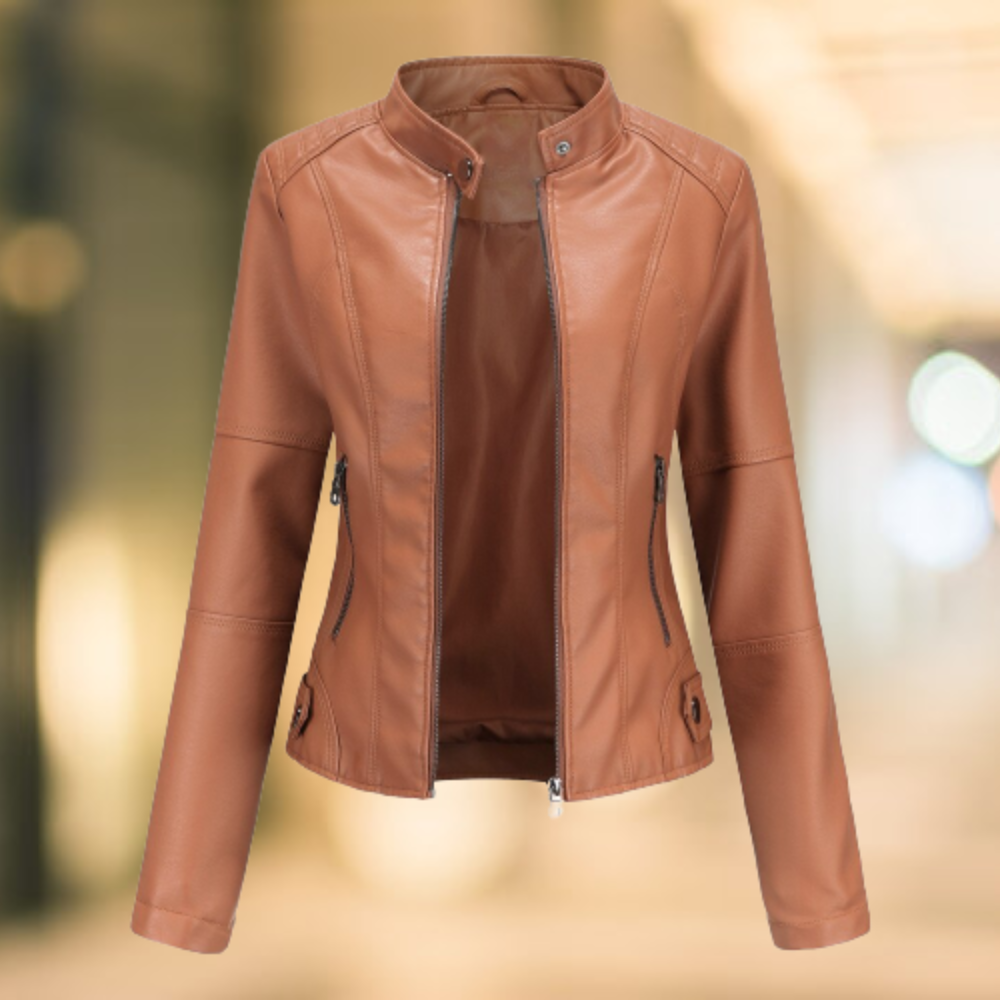 Jacke Damen mit Stehkragen | Taillierter Schnitt & Zip-Taschen