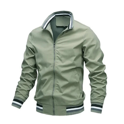 Jacke Herren mit Stehkragen | Zip-Blouson & Kontrast-Bündchen