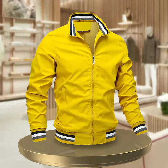 Jacke Herren mit Stehkragen | Zip-Blouson & Kontrast-Bündchen