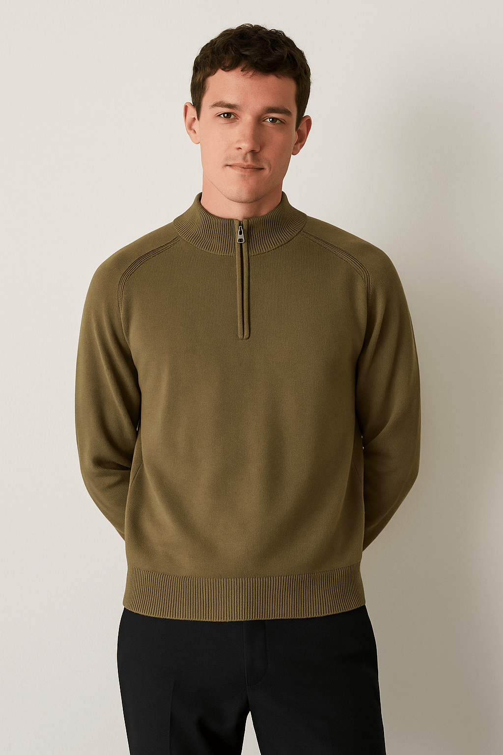 Jacob Strickpullover mit Reißverschluss 4