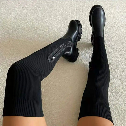 Jamaika Oberschenkelhohe Sockenstiefel 1