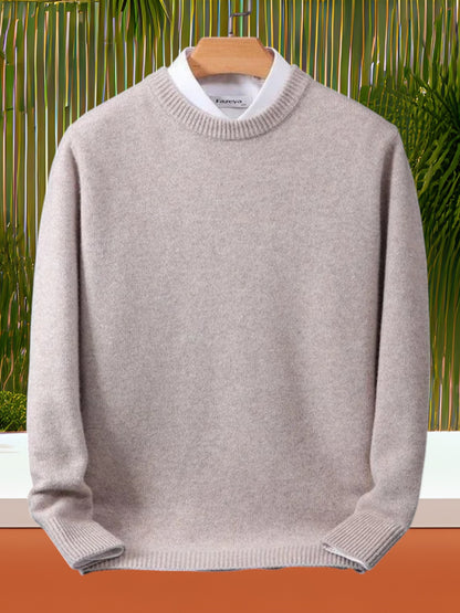 Jannik | Eleganter Kaschmir Pullover für Herren mit Rundhalsausschnitt und langem Arm