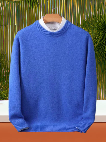 Jannik | Eleganter Kaschmir Pullover für Herren mit Rundhalsausschnitt und langem Arm
