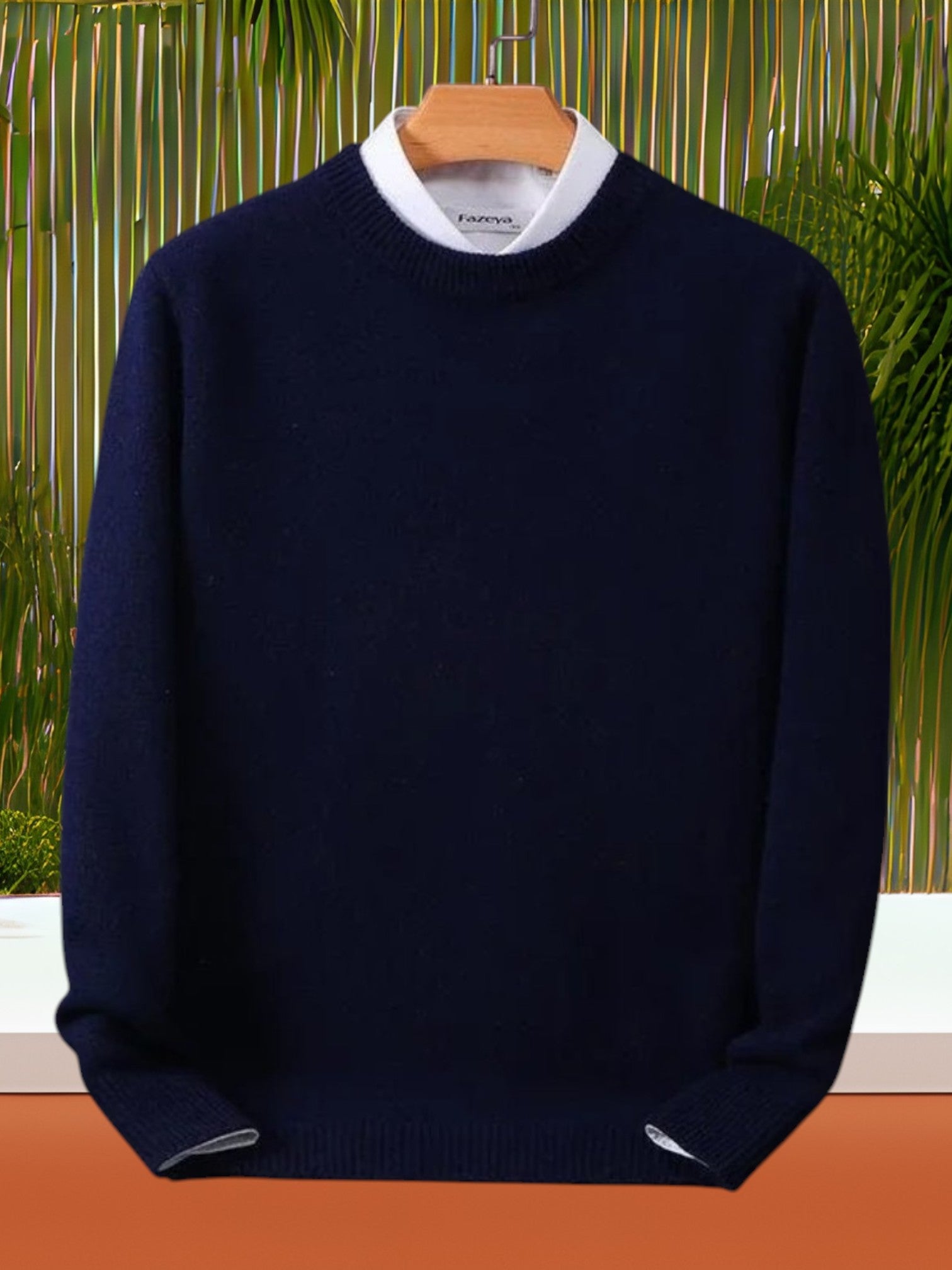 Jannik | Eleganter Kaschmir Pullover für Herren mit Rundhalsausschnitt und langem Arm