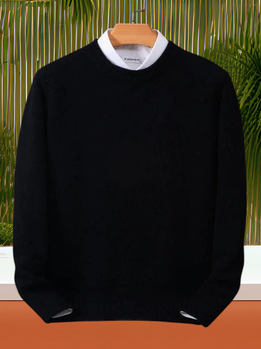 Jannik | Eleganter Kaschmir Pullover für Herren mit Rundhalsausschnitt und langem Arm