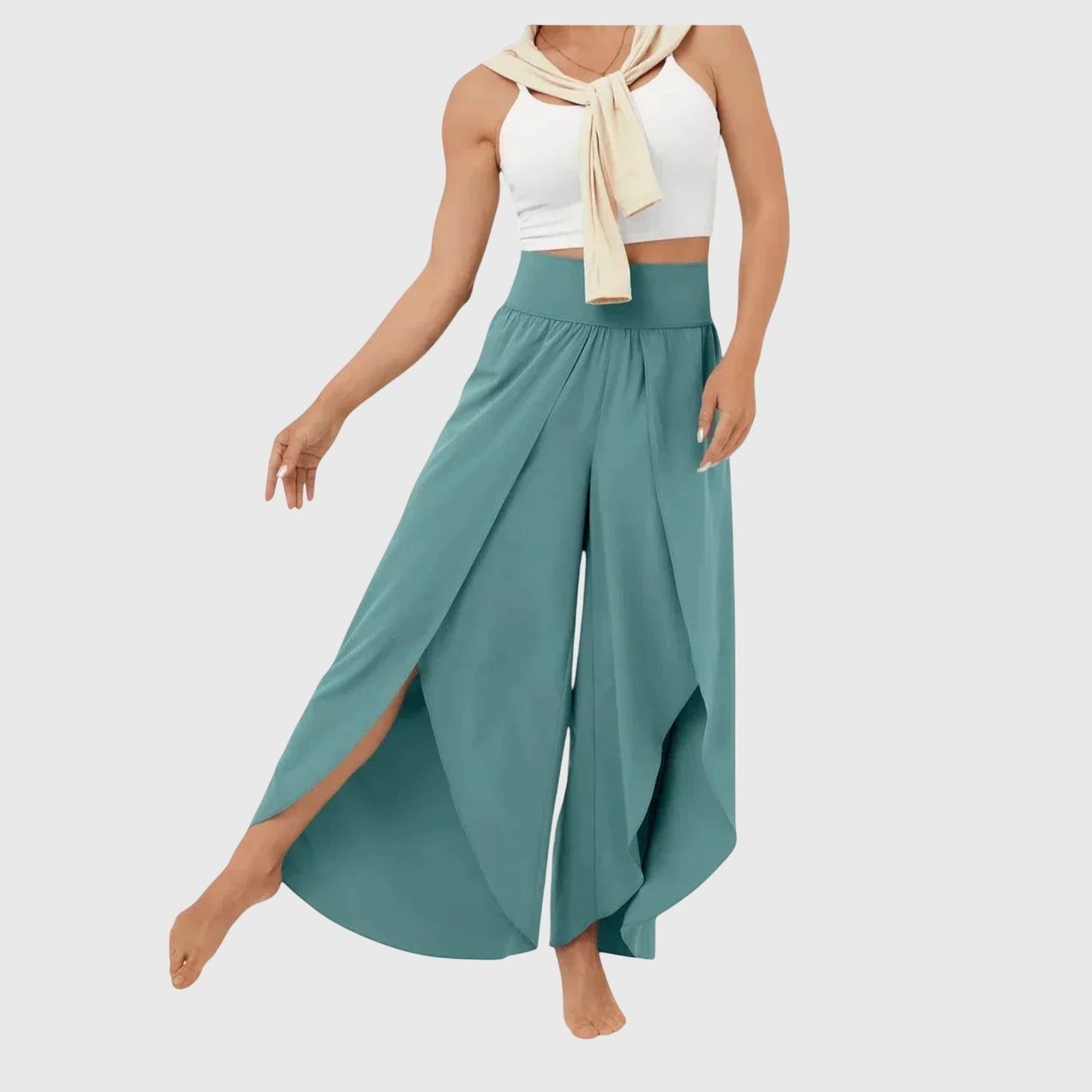 Jasmin | Damen Luftige Lounge-Hose mit Schlitz-Design 1