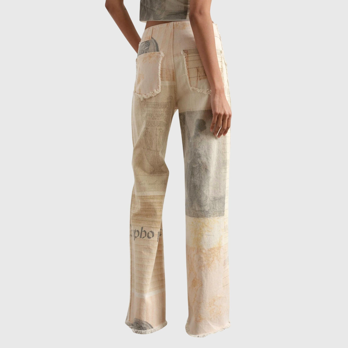 Jeans Damen | Vintage Print & Hohe Taille