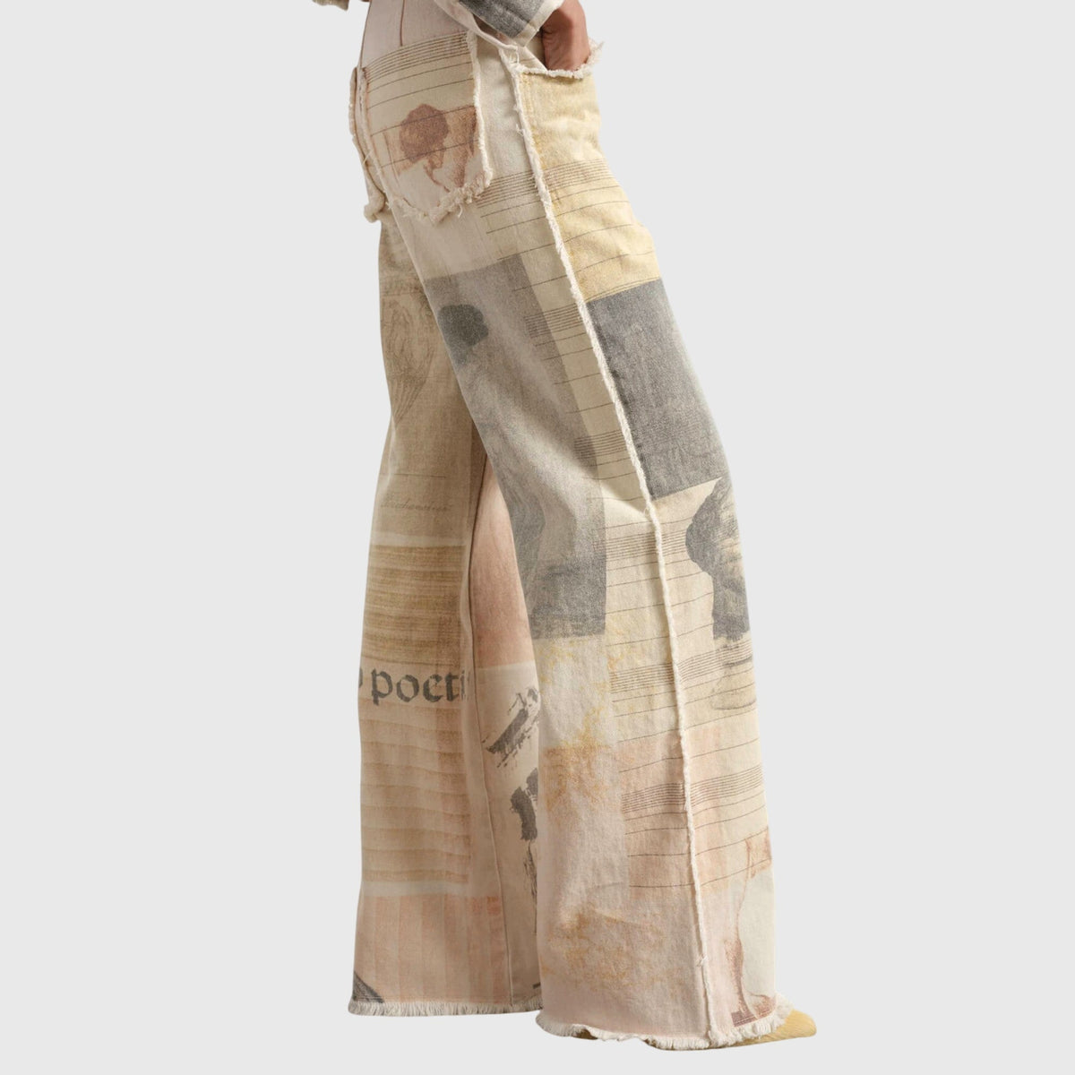 Jeans Damen | Vintage Print & Hohe Taille